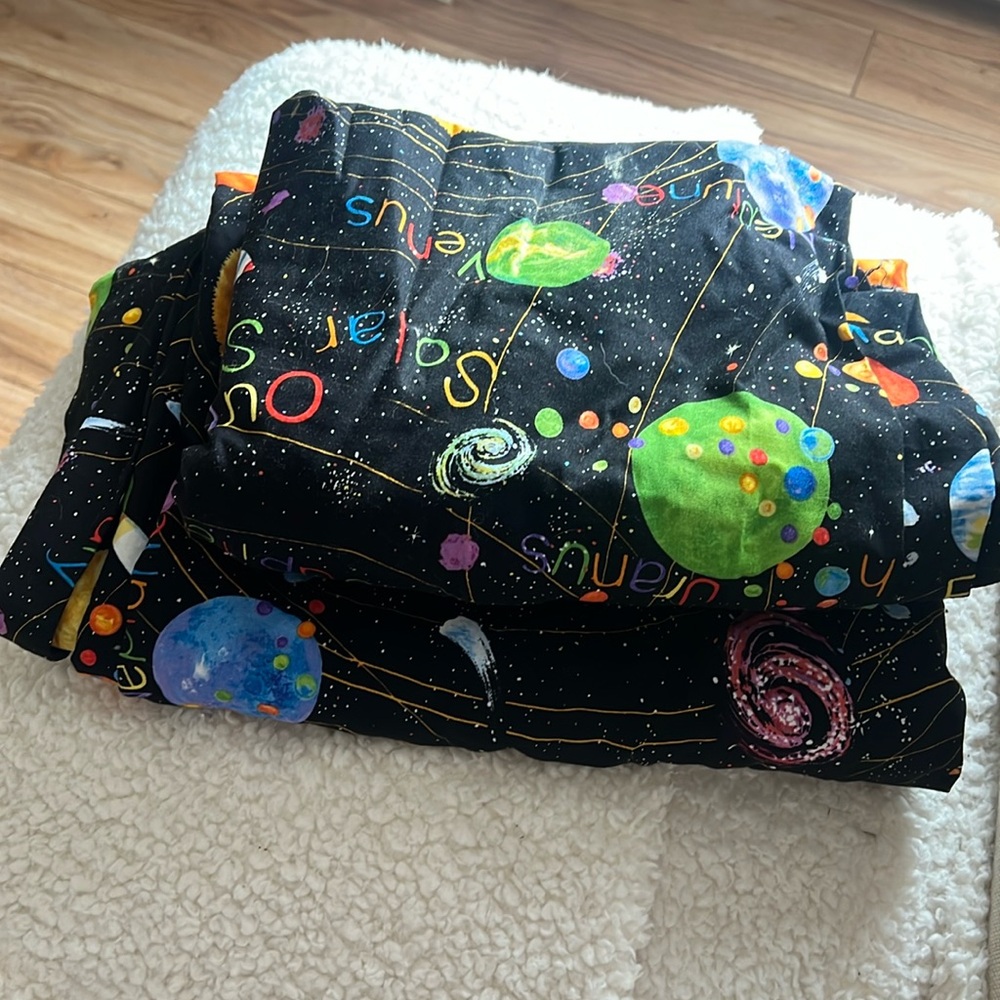 Two big pieces of quilting space material